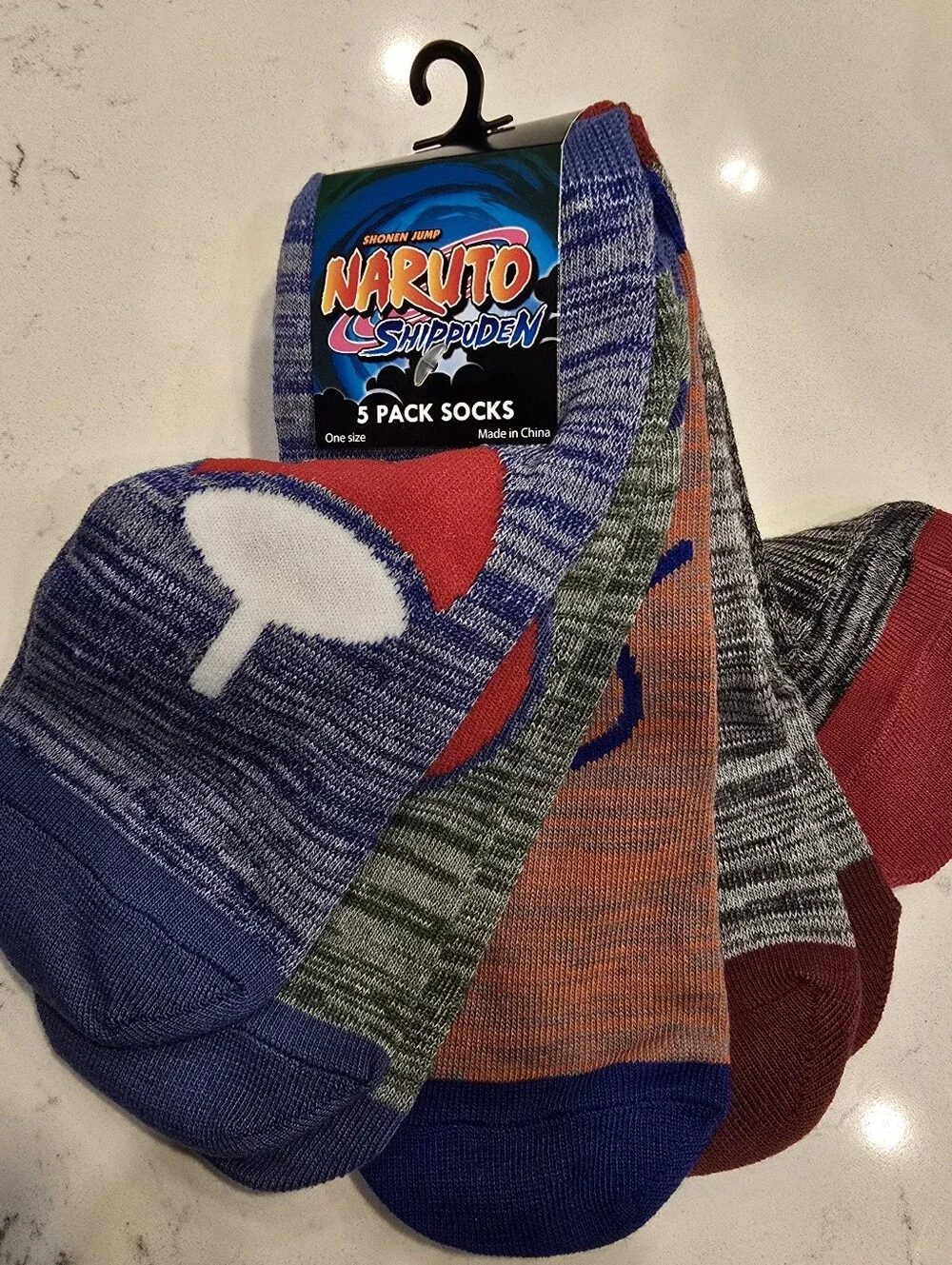 Naruto Shippuden 5 Pack Low Cut Socks New